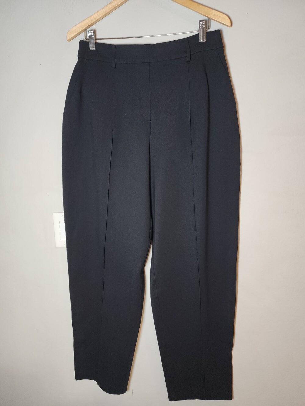 Size Large Tall Spanx Barrel Ponte Black Pull On Pants Womens Size LT #21171T